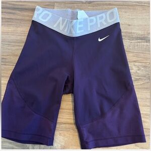 Nike Kids Dark Purple Pro shorts